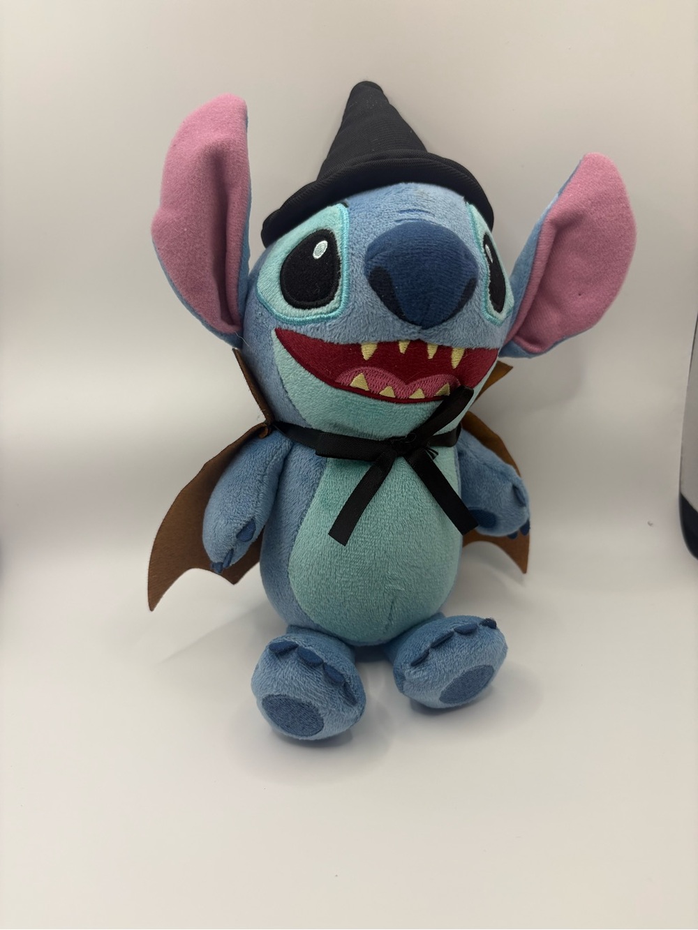 Disney Stitch Plush in Witch Hat with Pink Ears